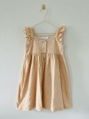 Jamie Kay Cream Floral Ruffle Sleeve Dress